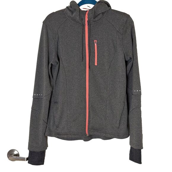 Mondetta Jacket Hoodie Zip Front Hooded Womens Gray M - Picture 1 of 8